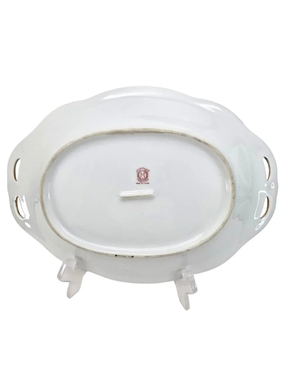 Noritake Morimura Oval Plate Hand Painted Porcelain Tray Floral Design JE296